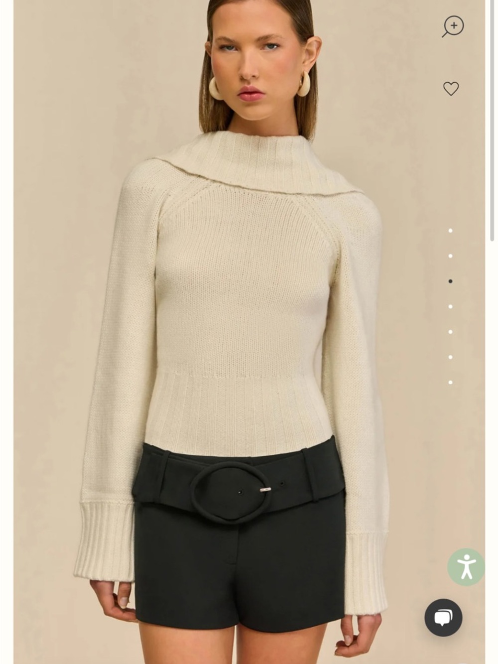 NWT cult gaia MILIKA SWEATER size xs ivory